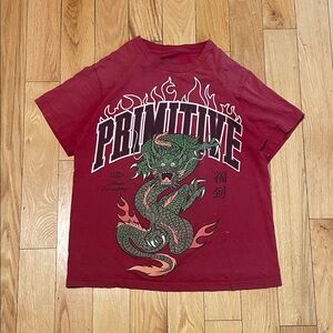 Primitive Kids Red and Green Dragon Tee